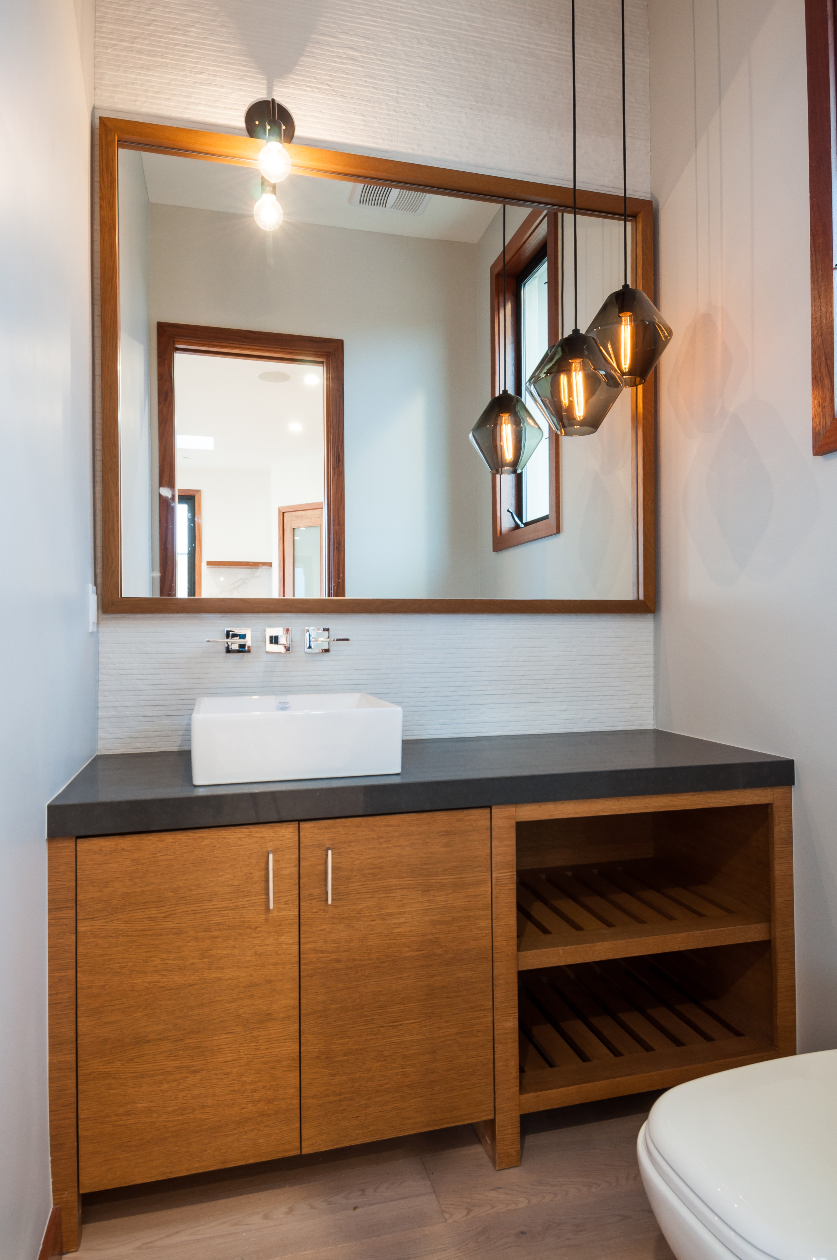 0054 – bathoom counter and mirror | Dunn Construction